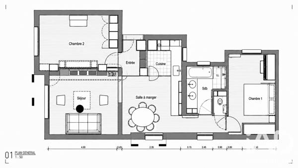 Appartement à vendre 3 pièces 72,18 m² Courbevoie