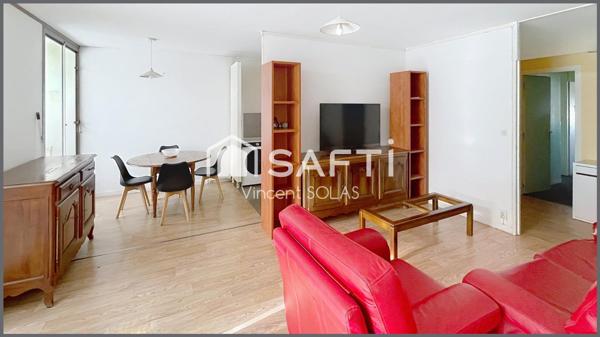 Appartement T5 Meublé - 4 Chambres - 2 SDE - Loggia - Cave + Parking - Proximité commodités - Bus