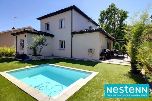 maison recente, 4 chambres, suite parentale, piscine, commerces, calme