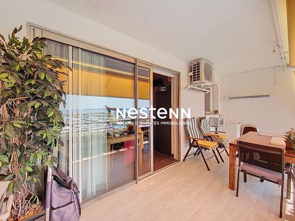 GOLFE-JUAN - VUE MER - STUDIO 29M2 - TERRASSE - BOX FERME - PORT CAMILLE RAYON.