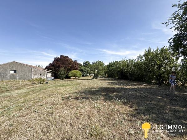 Maison de plain-pied au milieu de son jardin arboré d'arbres fruitiers avec grange de 346 m2
