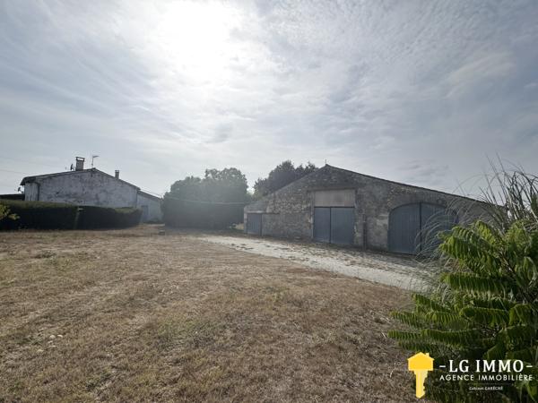 Maison de plain-pied au milieu de son jardin arboré d'arbres fruitiers avec grange de 346 m2