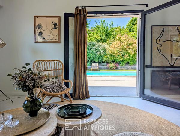 Maison rénovée avec vue à proximité du centre du village