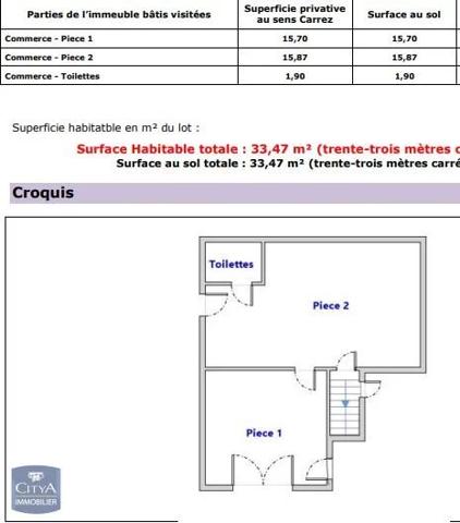 Local commercial à louer 33.47m²