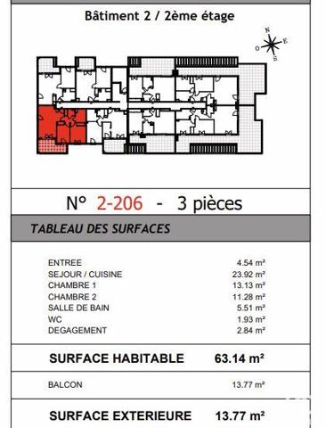 Appartement à vendre 3 pièces 63 m² Vallauris