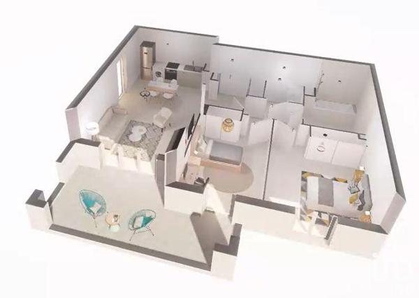 Appartement à vendre 3 pièces 63 m² Vallauris