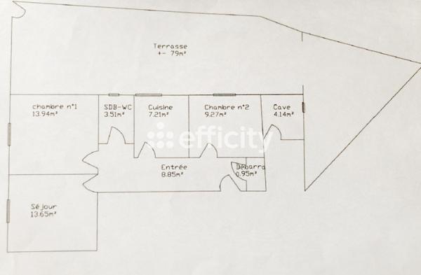 Appartement 3 pièces - 59 m²