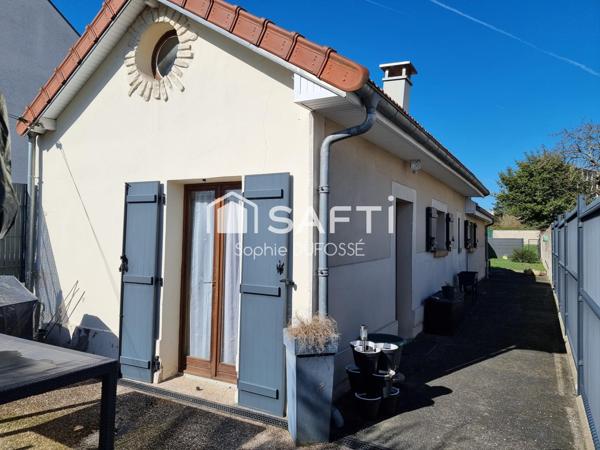 Maison de 1960  de 48 m² habitables et 27 m² au sol au 1er étage espaces bien optimisés sur un terrain clos de 496 m²