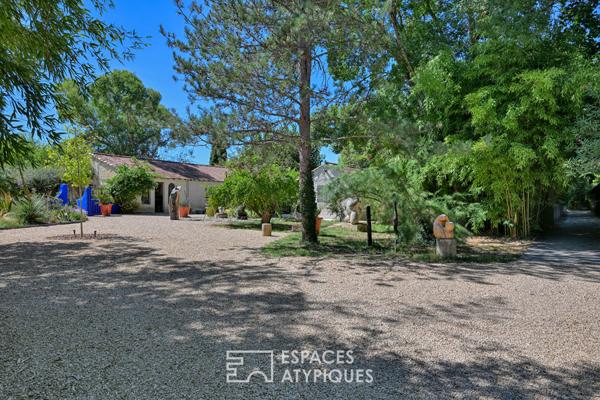 Propriété esprit longère sur 5 hectares aux portes d’Uzès