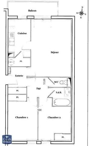 Appartement à louer 3 pièces 64.27m² Saint-Just-en-Chaussée (60130)