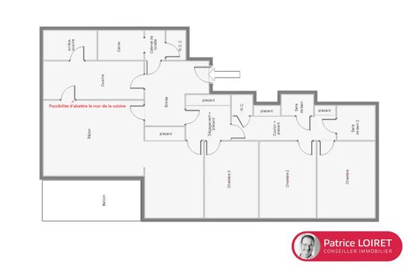 PROCÉ Appartement T4 de 106,70 m2 VUE EXCEPTIONNELLE