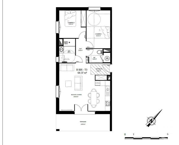 Appartement F3 à vendre  3 pièces - 68,37 m2 MIMIZAN - 40