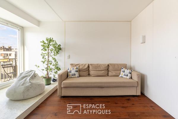 Appartement d’architecte au dernier étage, vue ciel