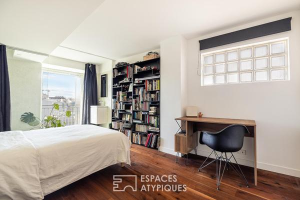 Appartement d’architecte au dernier étage, vue ciel