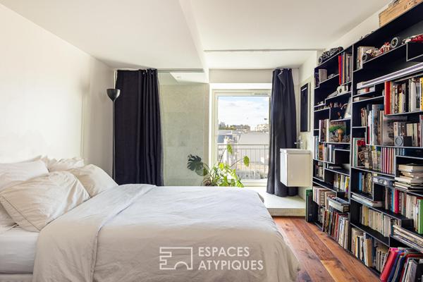 Appartement d’architecte au dernier étage, vue ciel