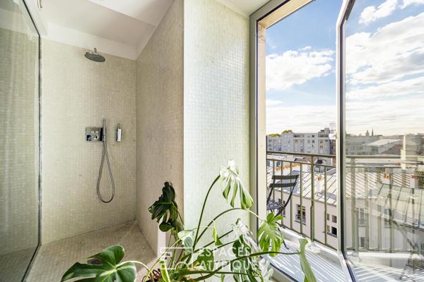 Appartement d’architecte au dernier étage, vue ciel