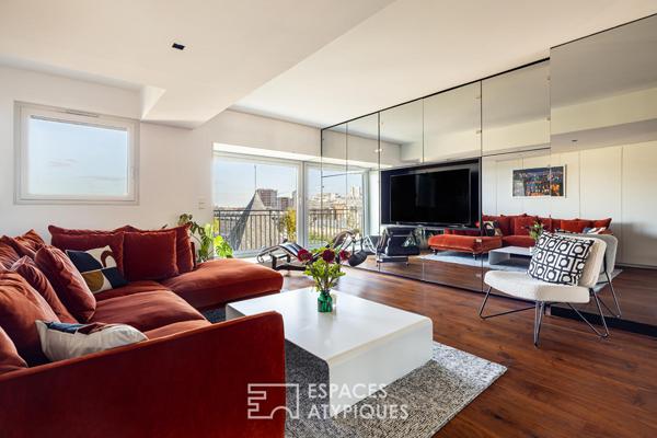 Appartement d’architecte au dernier étage, vue ciel