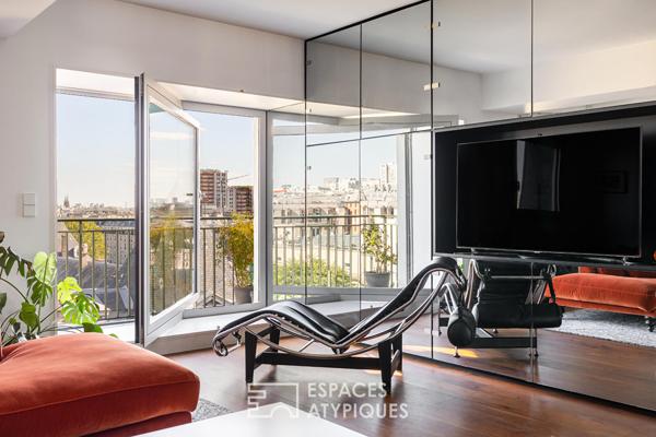 Appartement d’architecte au dernier étage, vue ciel