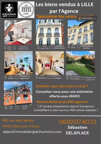 Vente                                                      Appartement
                        
                     4 pièces                      131 m2                     à Lille