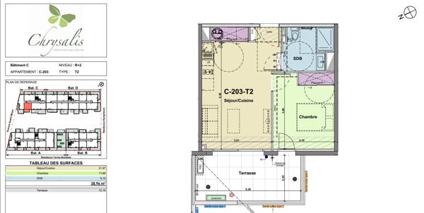 T2 NEUF Normes RE2020 Appartement Neuf NARBONNE - Livraison Octobre 2027