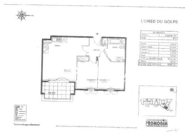 Location Appartement 3 pièces 53.22 m² - ANGLE RUE MARCEAU T RUE DES VIGNES Cogolin 83310