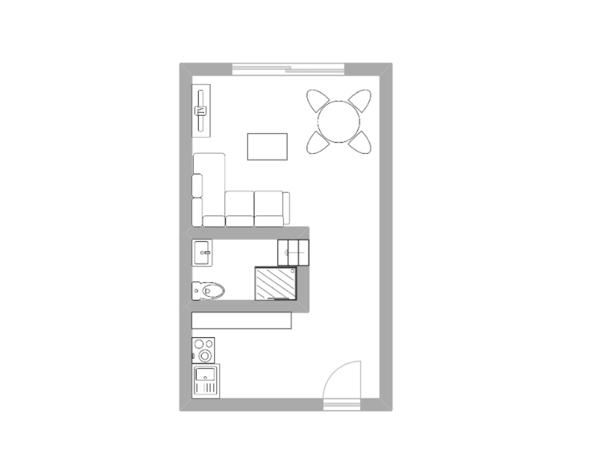 Appartement 1 pièce - 19 m²