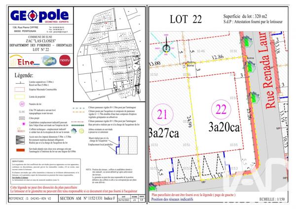Terrain à vendre 320 m² Elne