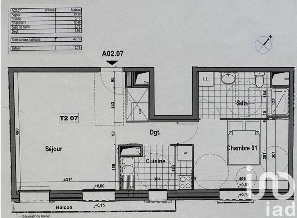 Appartement à vendre 2 pièces 50 m² Clamart