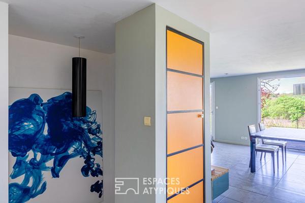A Presles : Maison d’architecte baignée de lumière, avec piscine et vue sur la vallée