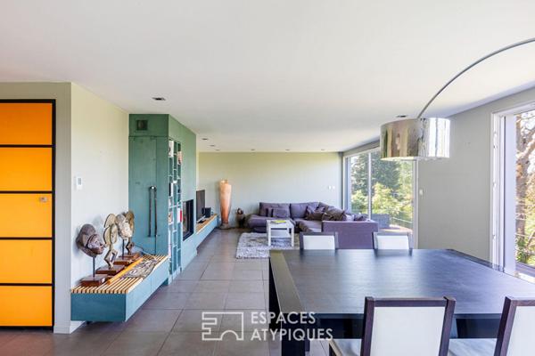 A Presles : Maison d’architecte baignée de lumière, avec piscine et vue sur la vallée
