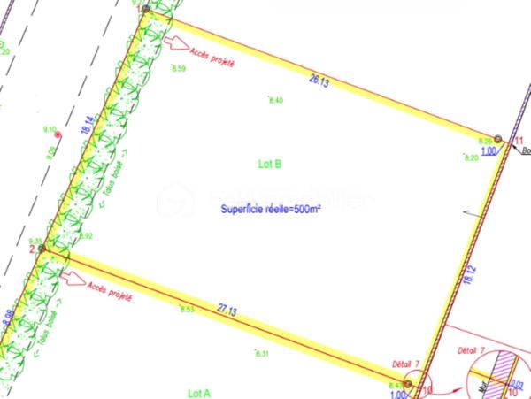Terrain de 500 m²