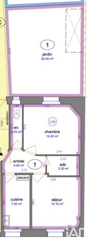 Appartement à vendre 2 pièces 45 m² Nancy