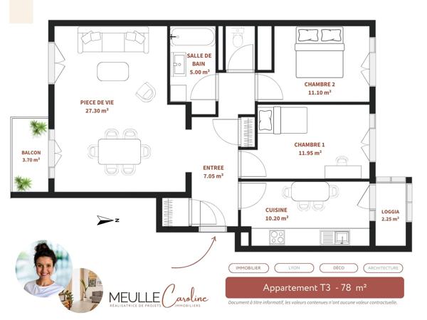 Appartement
         3 pièces
        - 78 m² Exclusivité 335 000 € *