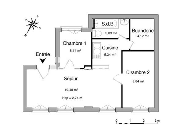 Location Appartement 3 pièces 48.75 m² - 4 RUE DU PETIT BOIS Charleville Mezieres 08000