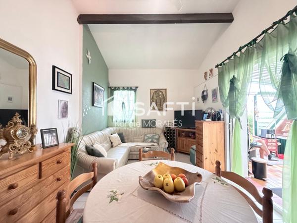 LE BARCARES (66), MAISON T3, DE 56 M2, AVEC MAGNIFIQUE JARDIN, STATIONNEMENTS, 2 MIN DE LA PLAGE