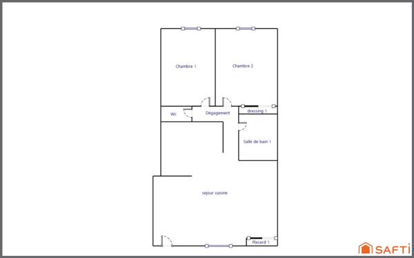 Appartement T3 68m2