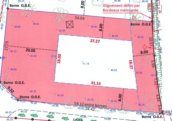 Gradignan terrain à bâtir 1932 m² libre de constructeur