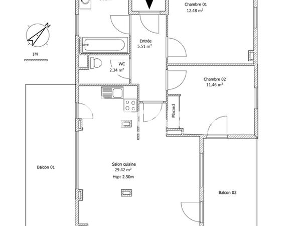 Location Appartement 3 pièces 67.83 m² - 21/21B RUE DELPHIN PETIT Lille 59000