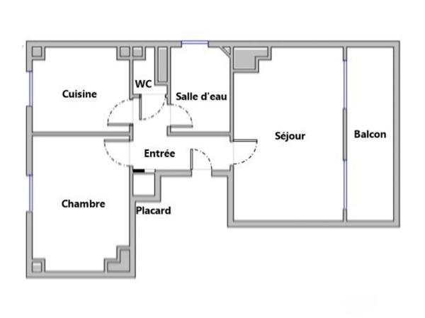 Appartement 2 pièces - 42 m² Exclusivité efficity