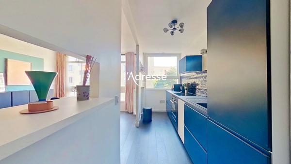 3 Pièces de 82 m² - Traversant avec balcon et chambres au calme absolu sur jardin arboré