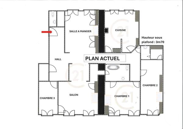 Appartement F6 à vendre  7 pièces - 184,35 m2 LYON - 69007