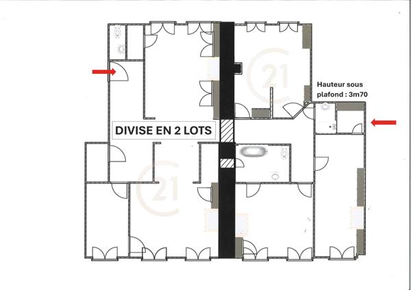 Appartement F6 à vendre  7 pièces - 184,35 m2 LYON - 69007