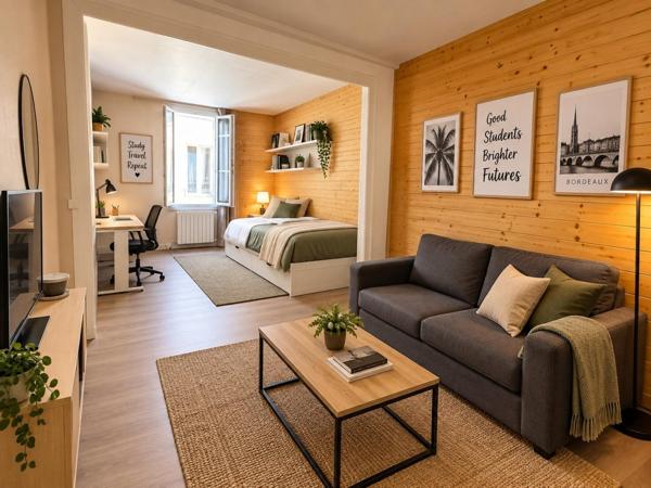 Grand T2, rue calme, belle pièce à vivre