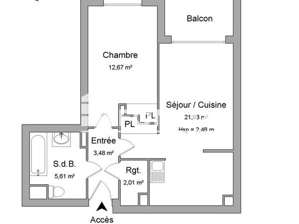 Location Appartement 2 pièces 45.7 m² - VILLA CONCORDE Le Blanc-mesnil 93150