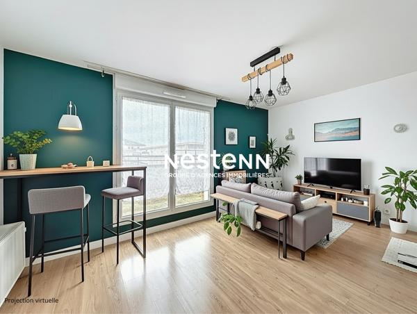 TOURS NORD - PROCHE TRAMWAY - Appartement T2 de 45.87 m2 en bon état avec place de parking