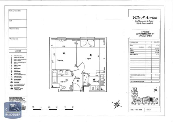 Appartement à louer 2 pièces 39.81m²