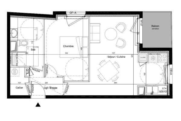 Appartement RENNES 47.62 m²