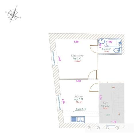 À vendre – Appartement 27,5 m² à La Ville-du-Bois (91) : rentabilité immédiate, emplacement recherché.