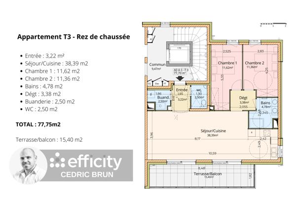 Appartement 4 pièces - 78 m²
