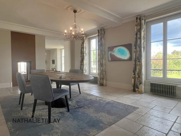 Orléans, demeure de prestige, propriete à vendre, chateau 440 m², piscine, tennis, maison d'amis 85 m², dépendances potentiel aménageable , parc paysagé et arboré 4 ha